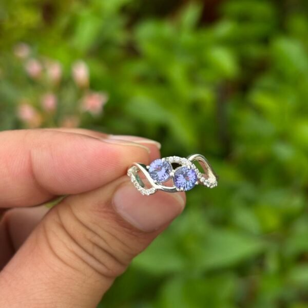 925 Silver Natural Tanzanite Ring