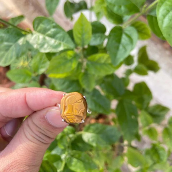 925 Silver Natural Tiger Eye Ring