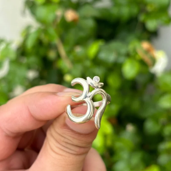925 Silver Om Ring