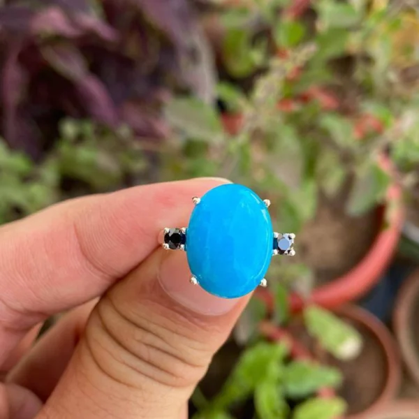 925 Silver Oval Turquoise Ring