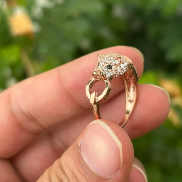 925 Silver Panther Ring