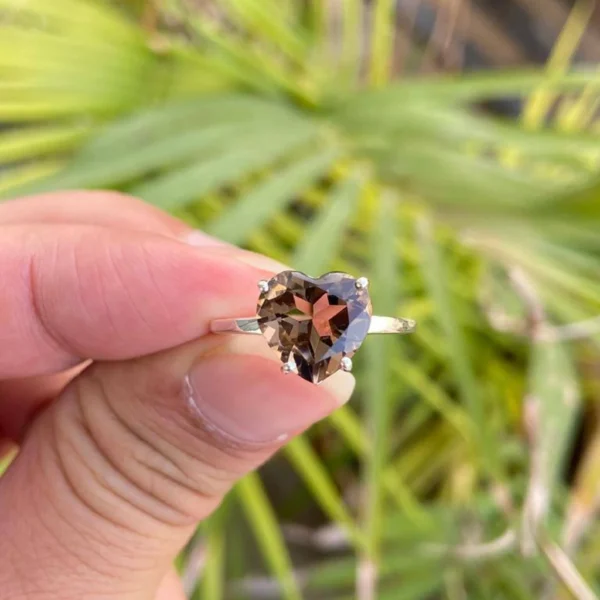 925 Silver Smoky Quartz Ring