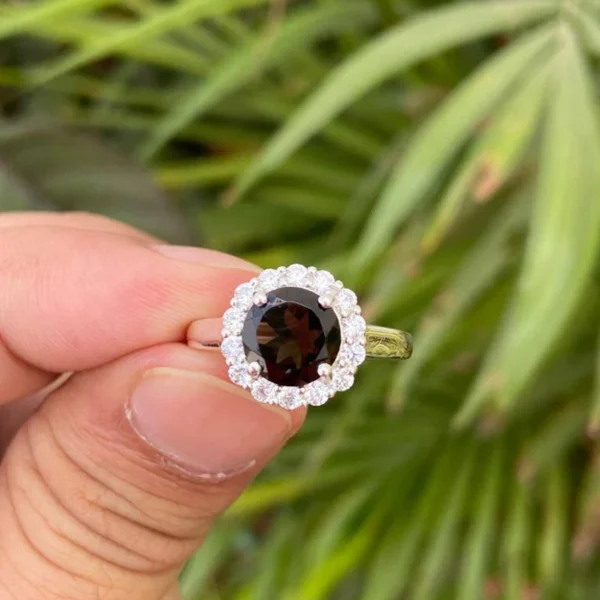 925 Silver Smoky Quartz Ring