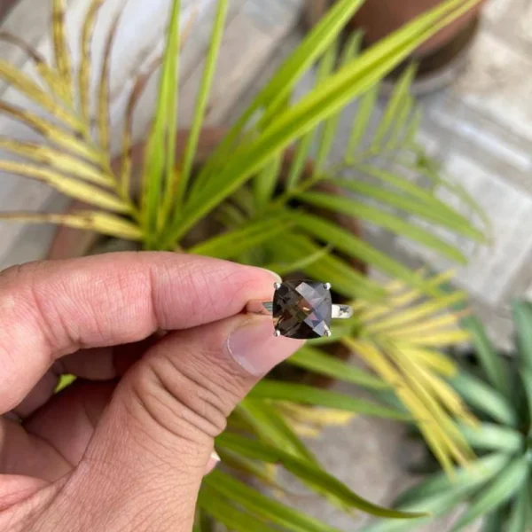 925 Silver Smoky Quartz Ring