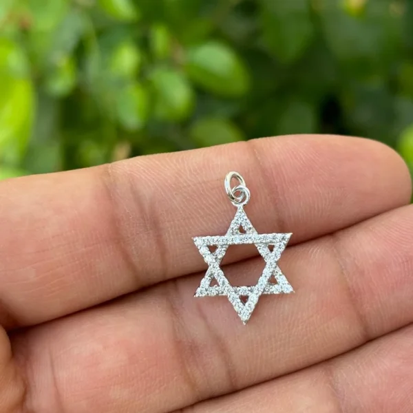 925 Silver Star Of David Pendant